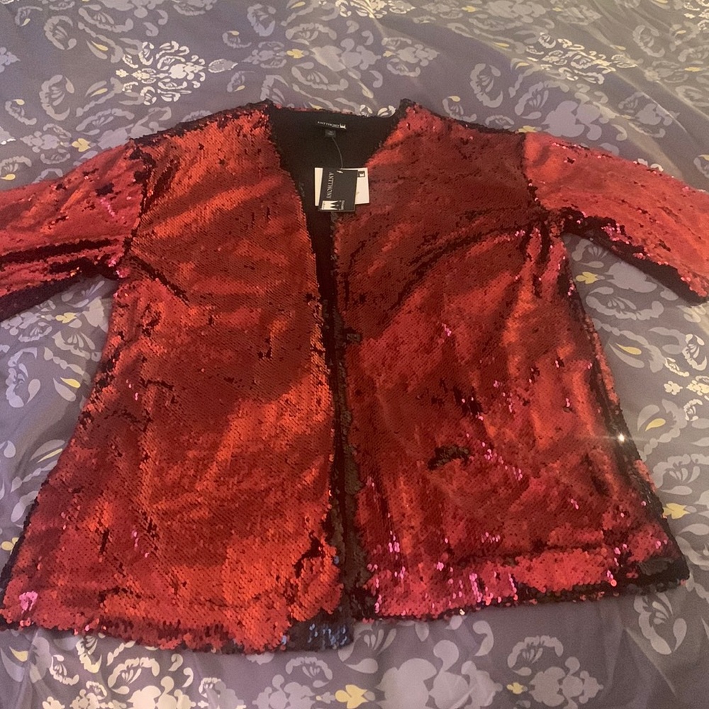 BNWT SEQUIN OPEN JACKET SIZE M